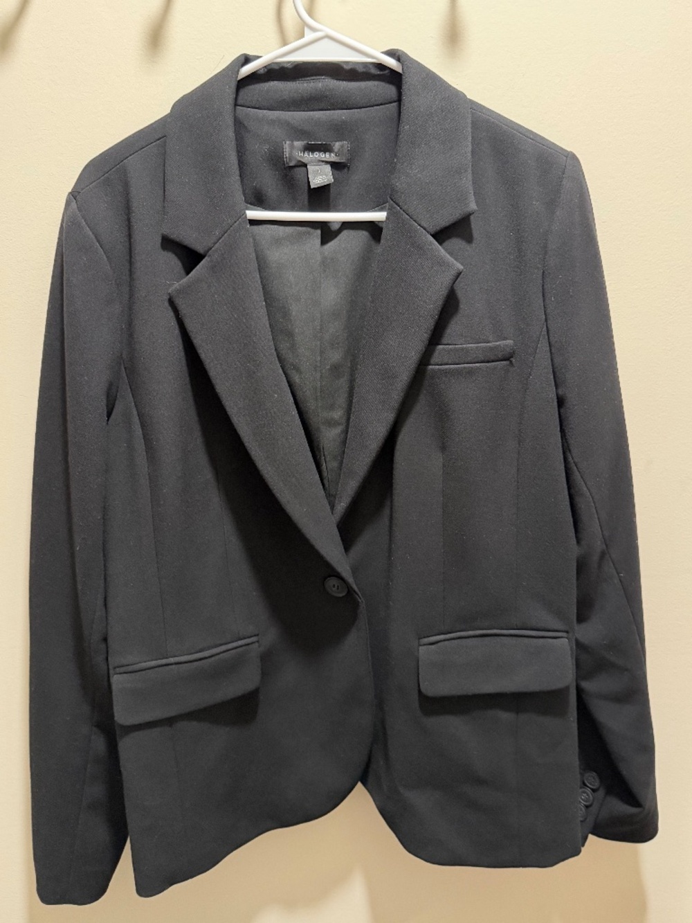 Halogen Black Blazer - Classic Single Button Career Coat